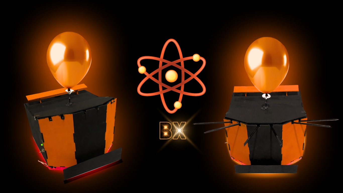 Robo Atom-Bx com balao laranja